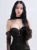 ブラック モデル：まおちゃる　身長：158cm　着用サイズ：Sサイズ