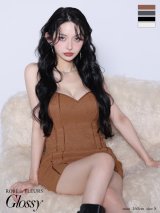 【予約商品/10月上旬発送予定】XSサイズあり【Glossy/グロッシー】バックオープン/ チェーンストラップ/ タイト/ ミニドレス/ キャバドレス[OF08]