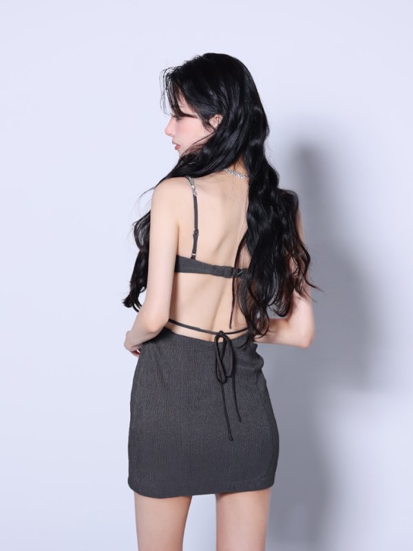 グレー モデル:まおちゃる 身長:158cm 着用サイズ:Sサイズ