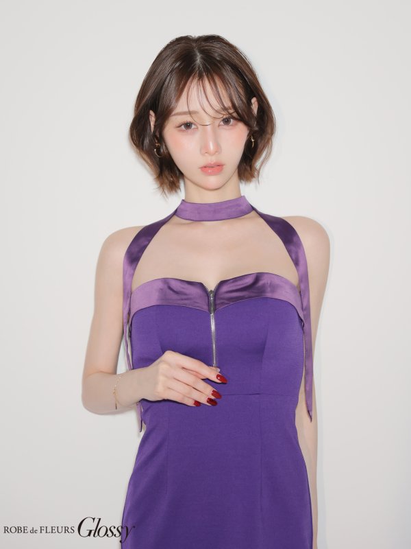 ロイヤルパープル　モデル：りこ　身長：156cm　着用サイズ：Sサイズ