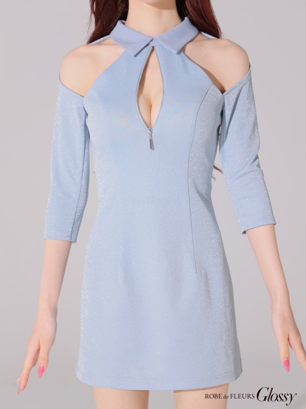 ブルー モデル:らいか 身長:163cm 着用サイズ:Sサイズ