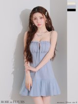 XSサイズあり【ROBE de FLEURS/ローブドフルール】バストカット/ リボン/ ビジュー/ ミニドレス/ キャバドレス[OF2]