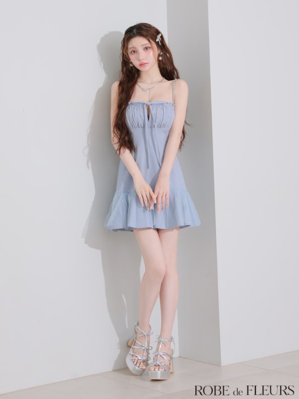 ブルー モデル：ももか　身長：156cm　着用サイズ：Sサイズ