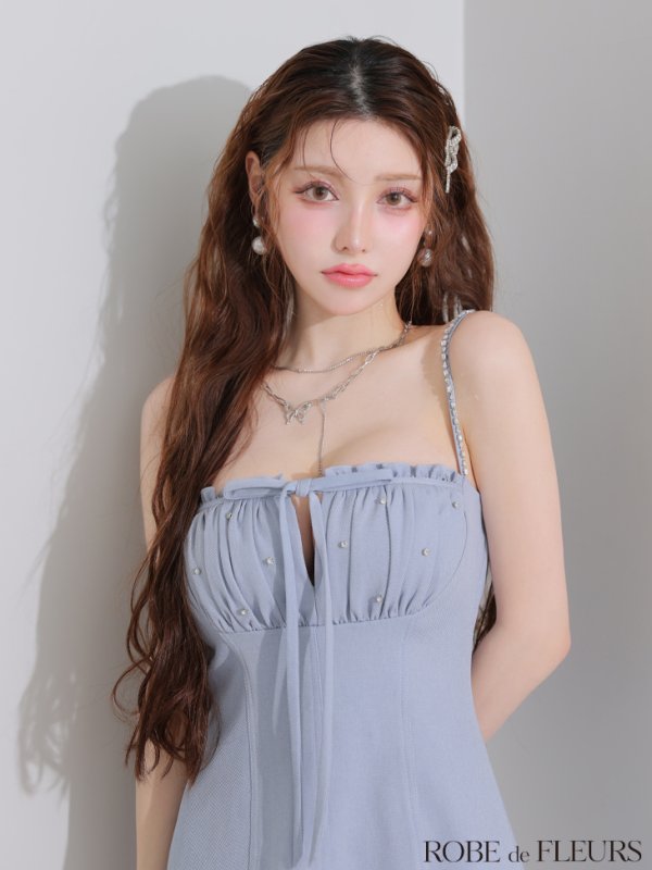 ブルー モデル：ももか　身長：156cm　着用サイズ：Sサイズ