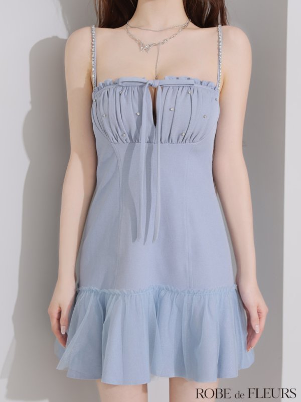 ブルー モデル：ももか　身長：156cm　着用サイズ：Sサイズ