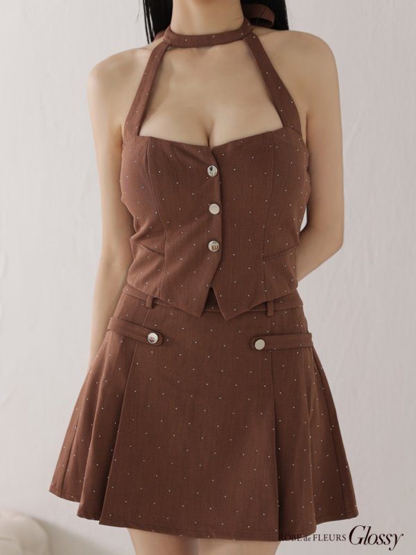 ブラウン　モデル：まおちゃる　身長：158cm　着用サイズ：Sサイズ