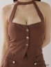 ブラウン　モデル：まおちゃる　身長：158cm　着用サイズ：Sサイズ