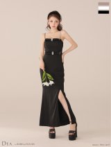 【予約商品/11月上旬発送予定】【DEA./ディア】サテン/ ベロア/ スリット/ キャミ/ ロングドレス/ キャバドレス long[OF08]