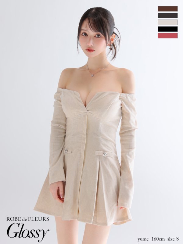 ベージュ モデル：ゆめ　身長：160cm　着用サイズ：Sサイズ