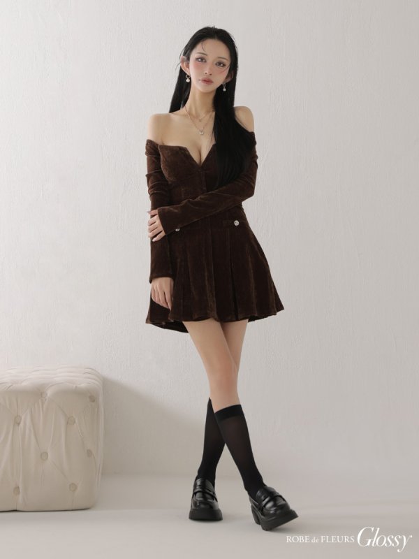 ブラウン モデル：まおちゃる　身長：158cm　着用サイズ：Sサイズ