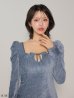 ブルー　モデル：りの　身長：157cm　着用サイズ：Sサイズ
