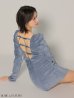 ブルー　モデル：りの　身長：157cm　着用サイズ：Sサイズ