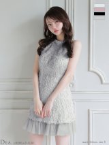 【予約商品/11月上旬発送予定】XSサイズあり【DEA./ディア】スパンコール/ フリンジ/ ハイネック/ フレア/ ミニドレス/ キャバドレス[OF08]