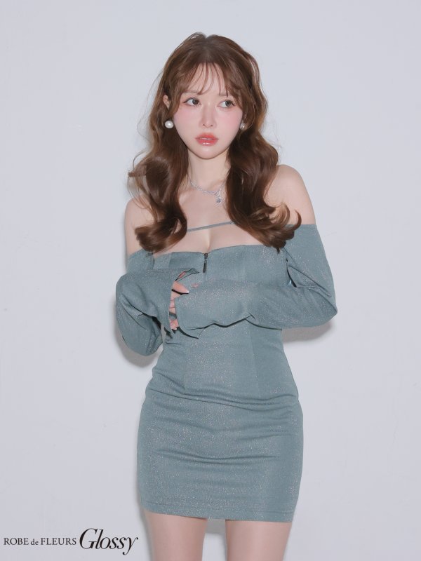 ブルーグレー　モデル：ゆめ　身長：160cm　着用サイズ：Sサイズ