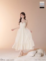 【予約商品/1月中旬発送予定】Lサイズあり【DEA./ディア】ストーン/ シフォン/ ハートカット/ キャミソール/ ミディアムドレス/ キャバドレス[OF08]