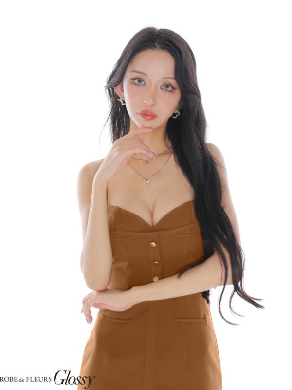 キャメル　モデル：まおちゃる　身長：158cm　着用サイズ：Sサイズ