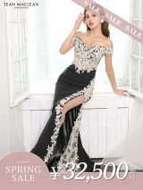 【決算SALE開催中！! 】【JEAN MACLEAN/ジャンマクレーン】オフショル/ 刺繍レース/ シアー/ スピンドル/ タイト/ ロングドレス/ キャバドレス long[OF2A]