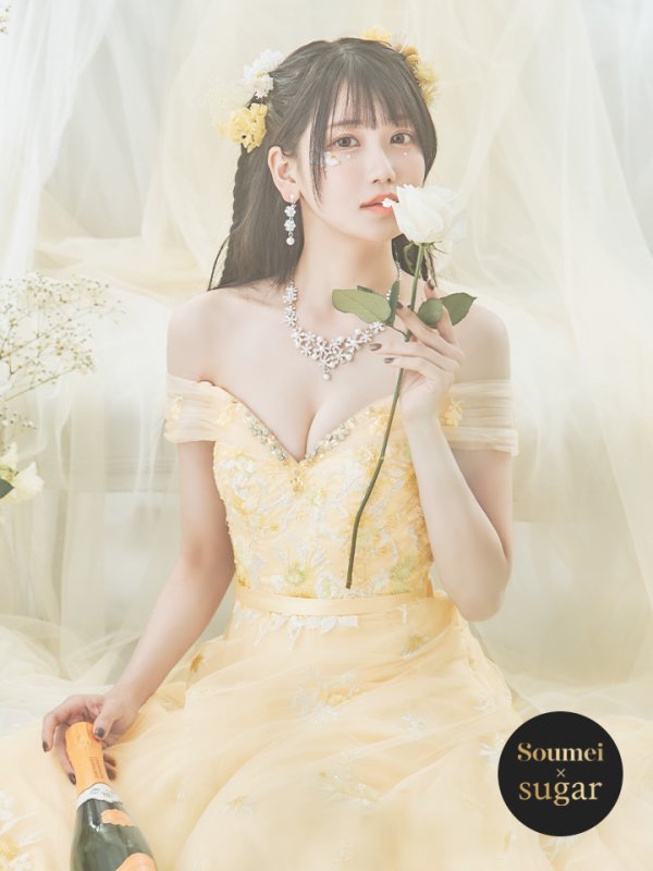 画像3: 【関西コレクション着用】Lサイズあり【JEAN MACLEAN/ジャンマクレーン】立体フラワー刺繍/ オフショル/ ネット/ レース/ Aライン/ ロングドレス/ キャバドレス long[OF2A]