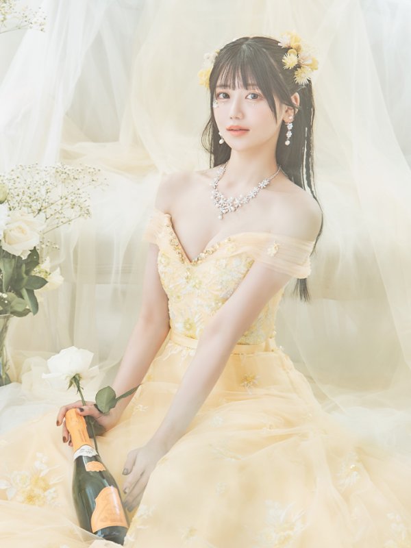 画像7: 【関西コレクション着用】Lサイズあり【JEAN MACLEAN/ジャンマクレーン】立体フラワー刺繍/ オフショル/ ネット/ レース/ Aライン/ ロングドレス/ キャバドレス long[OF2A]