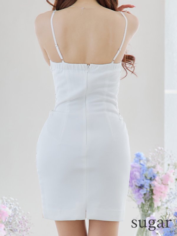 画像4: XSサイズあり【IRMA/イルマ】スパンコール刺繍/ シアー/ レース/ キャミソール/ タイト/ ミニドレス/ キャバドレス【HC02】