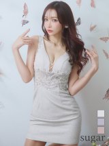 XSサイズあり【IRMA/イルマ】ラメニット/ ビジュー/ ノースリーブ/ ワンカラー/ タイト/ ミニドレス/ キャバドレス[OF2A]【一部予約商品/5月下旬-6月上旬発送予定】