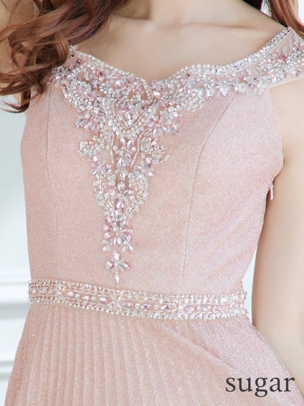 画像10: Lサイズあり【JEAN MACLEAN/ジャンマクレーン】ビジュー刺繍/ キャミソール/ レース/ シアー/ ラメニット/ Aライン/ ロングドレス/ キャバドレス long[OF2A]