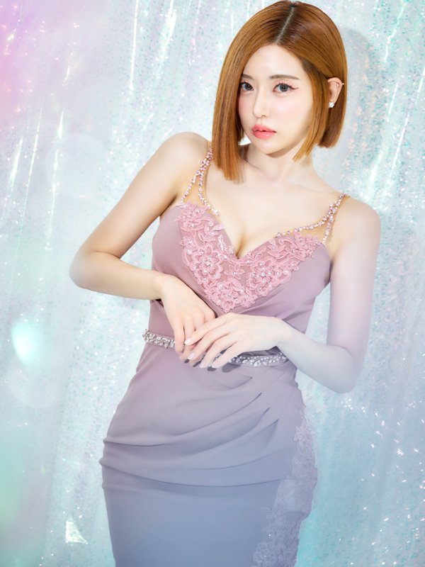 画像3: sugarオリジナルカラー・XSサイズあり【IRMA/イルマ】サイドシアー/ ビジュー/ ワンカラー/ フラワーレース/ タイト/ ミニドレス/ キャバドレス【HC02】