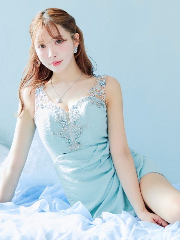 画像7: XSサイズあり【IRMA/イルマ】ワンカラー/ フロントジップ/ カットアウト/ ニット/ タイト/ ミニドレス/ キャバドレス【HC02】