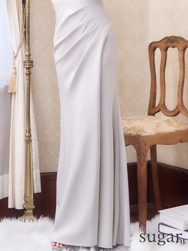 画像11: 【JEAN MACLEAN/ジャンマクレーン】 パール/ キャミソール/ タック/ ワンカラー/ タイト/  ロングドレス/ キャバドレスlong【HC02】