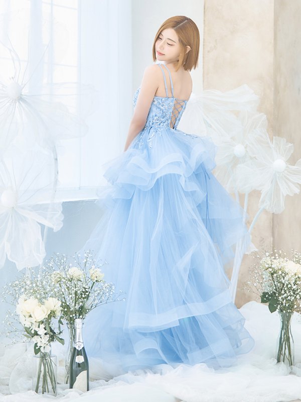 画像17: Lサイズあり【JEAN MACLEAN/ジャンマクレーン】ビーズ刺繍/ チュール/ キャミソール/ レース/ フレア/ プリンセス/ ロングドレス/ キャバドレス long[OF2A]