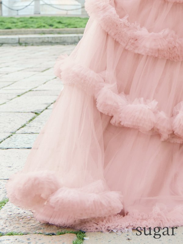 画像18: Lサイズあり【JEAN MACLEAN/ジャンマクレーン】オフショル/ フリル/ ネット/ スピンドル/ プリンセス/ ロングドレス/ キャバドレス long[OF2A]