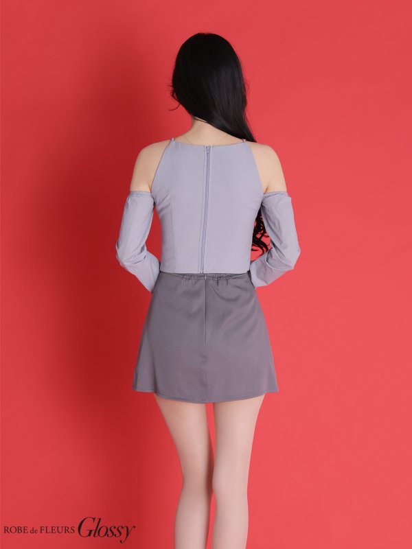 ブルーxグレー モデル：ゆりお　身長：165cm　着用サイズ：Sサイズ