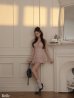 ピンクベージュ　モデル：れみれみ　身長：163cm　着用サイズ：Sサイズ