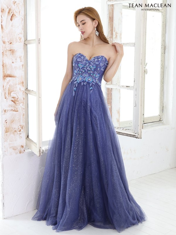 画像5: Lサイズあり【JEAN MACLEAN/ジャンマクレーン】2way/ 袖付き/ ラメ/ チュール/ ベア/ ビーズ刺繍/ フレア/ ロングドレス/ キャバドレス long[OF2A]