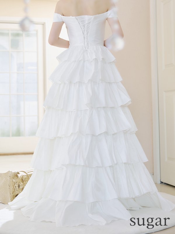 画像9: Lサイズあり【JEAN MACLEAN/ジャンマクレーン】フリル/ ワンカラー/ オフショルダー/ スリット/ Aライン/ フレア/ ロングドレス/ キャバドレス long【HC02】