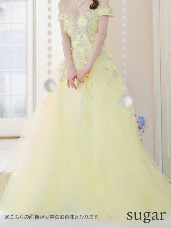 画像10: Lサイズあり【JEAN MACLEAN/ジャンマクレーン】立体フラワー/ 刺繍/ オフショルダー/ チュール/ Aライン/ フレア/ プリンセスロング/ ロングドレス/ キャバドレス long【HC02】