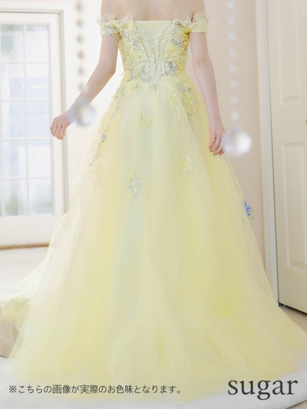 画像11: Lサイズあり【JEAN MACLEAN/ジャンマクレーン】立体フラワー/ 刺繍/ オフショルダー/ チュール/ Aライン/ フレア/ プリンセスロング/ ロングドレス/ キャバドレス long【HC02】