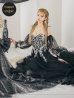 画像3: 【一条響/関西コレクション着用】Lサイズあり【JEAN MACLEAN/ジャンマクレーン】2way/ パフスリーブ/ 袖付き/ フラワー刺繍/ オフショルダー/ ベア/ チュール/ Aライン/ フレア/ プリンセスロング/ ロングドレス/ キャバドレス long[OF2A]
