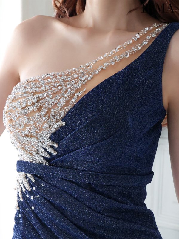 画像20: XSサイズあり【IRMA/イルマ】ビジュー刺繍/ ラメニット/ ワンショル/ タック/ タイト/ ミニドレス/ キャバドレス【HC02】