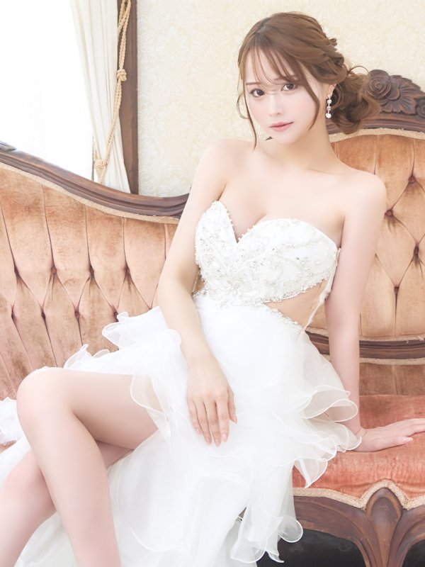 画像4: 【IRMA/イルマ】 オーガンジー/ フリル/ テールカット/ ベア/ ビジュー/ サイドシアー/ フレア/ ロングドレス/ キャバドレス long【HC02】