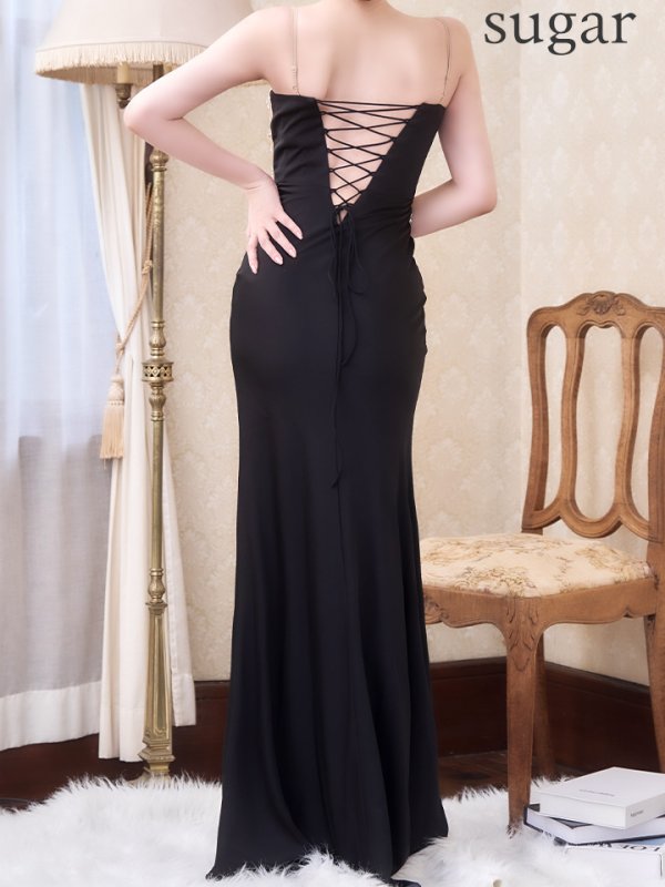 画像9: 【IRMA/イルマ】ビジュー/ 刺繍/ シアー/ 切替/ スリット/ ロングドレス/ キャバドレス long【OF02】【一部予約商品/12月下旬-1月上旬発送予定】