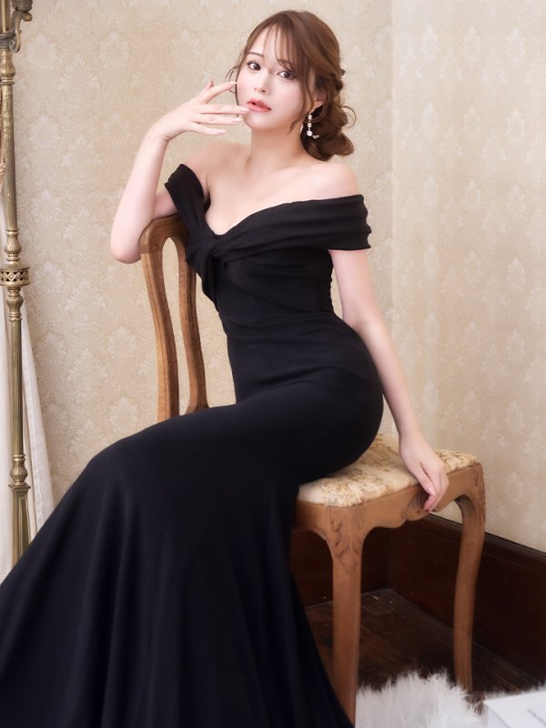 画像14: Lサイズあり【JEAN MACLEAN/ジャンマクレーン】マーメイド/ ラメニット/ ワンカラー/ ストレッチ/ オフショル/ ロングドレス/ キャバドレスlong【HC02】