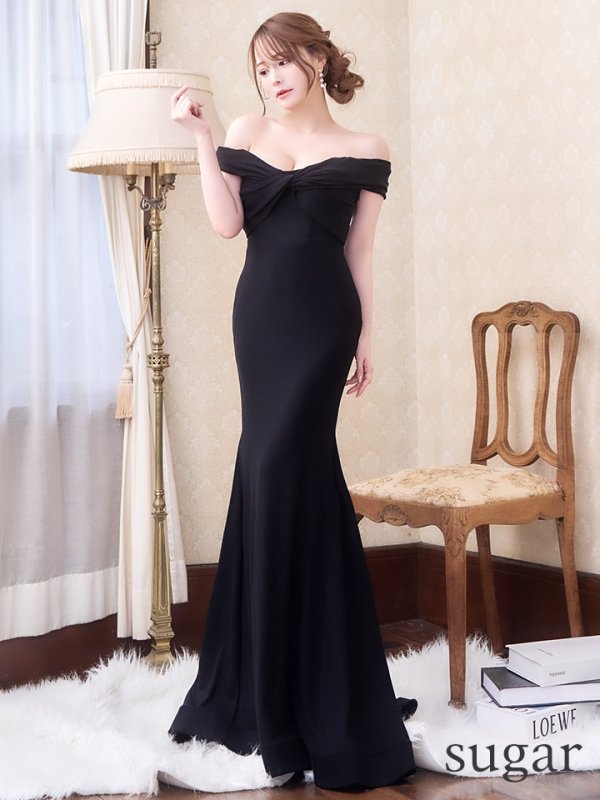 画像16: Lサイズあり【JEAN MACLEAN/ジャンマクレーン】マーメイド/ ラメニット/ ワンカラー/ ストレッチ/ オフショル/ ロングドレス/ キャバドレスlong【HC02】