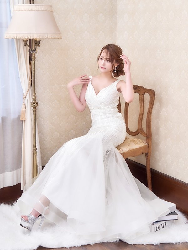 画像4: Lサイズあり【JEAN MACLEAN/ジャンマクレーン】スパンコール/ マーメイド/ ノースリーブ/ ビーズ刺繍/ ロングドレス/ キャバドレスlong【HC02】