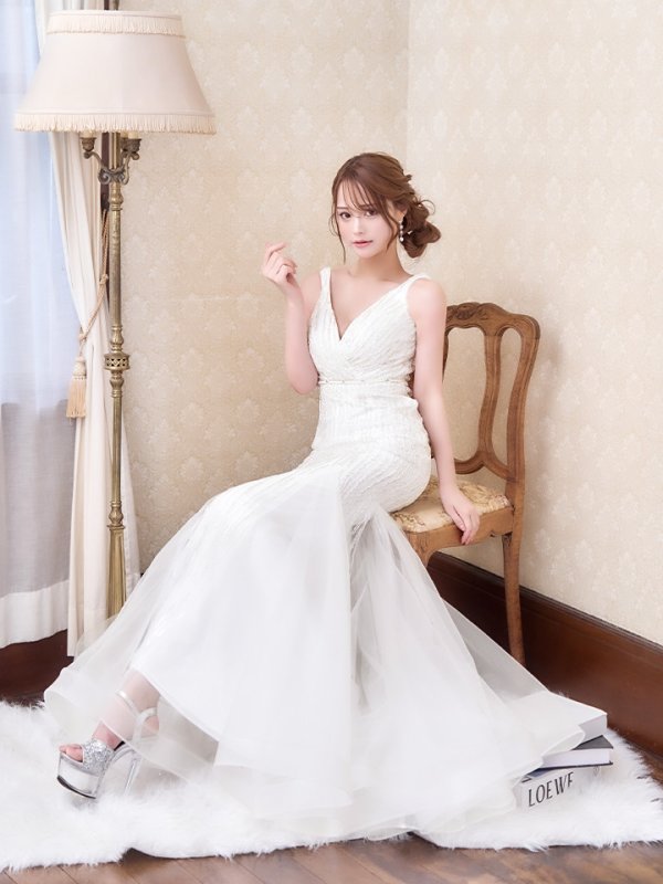 画像5: Lサイズあり【JEAN MACLEAN/ジャンマクレーン】スパンコール/ マーメイド/ ノースリーブ/ ビーズ刺繍/ ロングドレス/ キャバドレスlong【HC02】