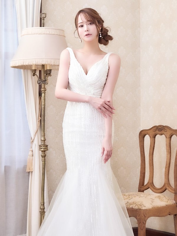 画像6: Lサイズあり【JEAN MACLEAN/ジャンマクレーン】スパンコール/ マーメイド/ ノースリーブ/ ビーズ刺繍/ ロングドレス/ キャバドレスlong【HC02】