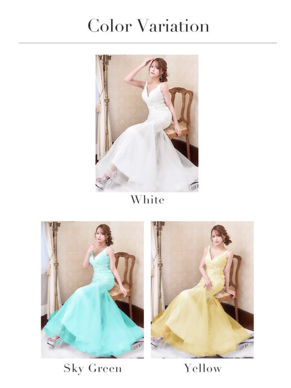 画像20: Lサイズあり【JEAN MACLEAN/ジャンマクレーン】スパンコール/ マーメイド/ ノースリーブ/ ビーズ刺繍/ ロングドレス/ キャバドレスlong【HC02】