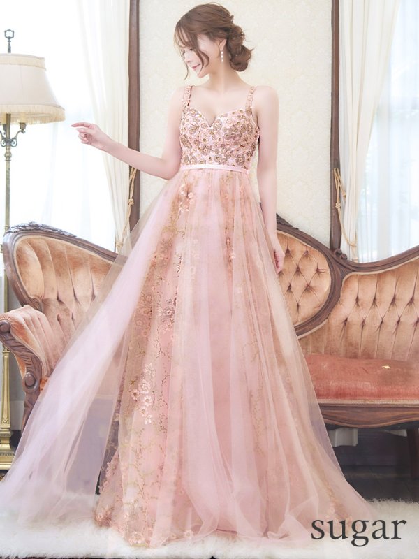 画像12: Lサイズあり【JEAN MACLEAN/ジャンマクレーン】ノースリーブ/ フラワー刺繍/ チュール/ レース/ Aライン/ フレア/ プリンセスロング/ ロングドレス/ キャバドレス long【HC02】