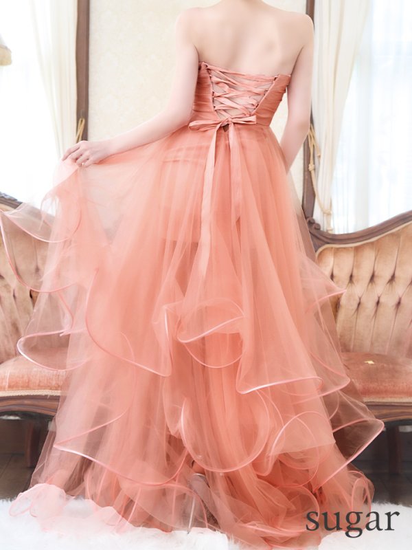 画像11: 【JEAN MACLEAN/ジャンマクレーン】フラワー刺繍/ レース/ ベア/ タフタ/ フリル/ スピンドル/ ショートインロングドレス/ キャバドレス【HC02】