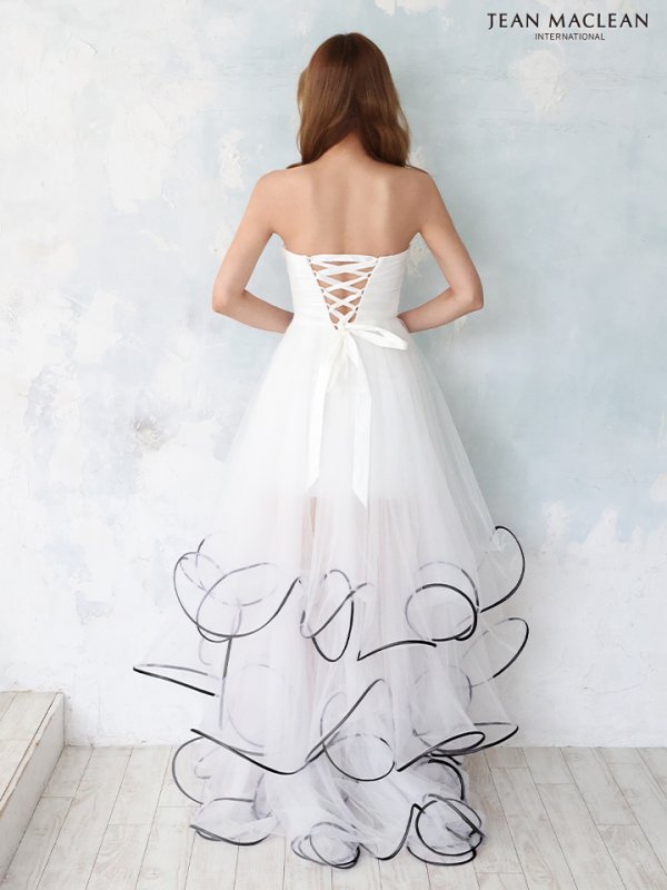 画像6: 【JEAN MACLEAN/ジャンマクレーン】フラワー刺繍/ レース/ ベア/ タフタ/ フリル/ スピンドル/ ショートインロングドレス/ キャバドレス【HC02】